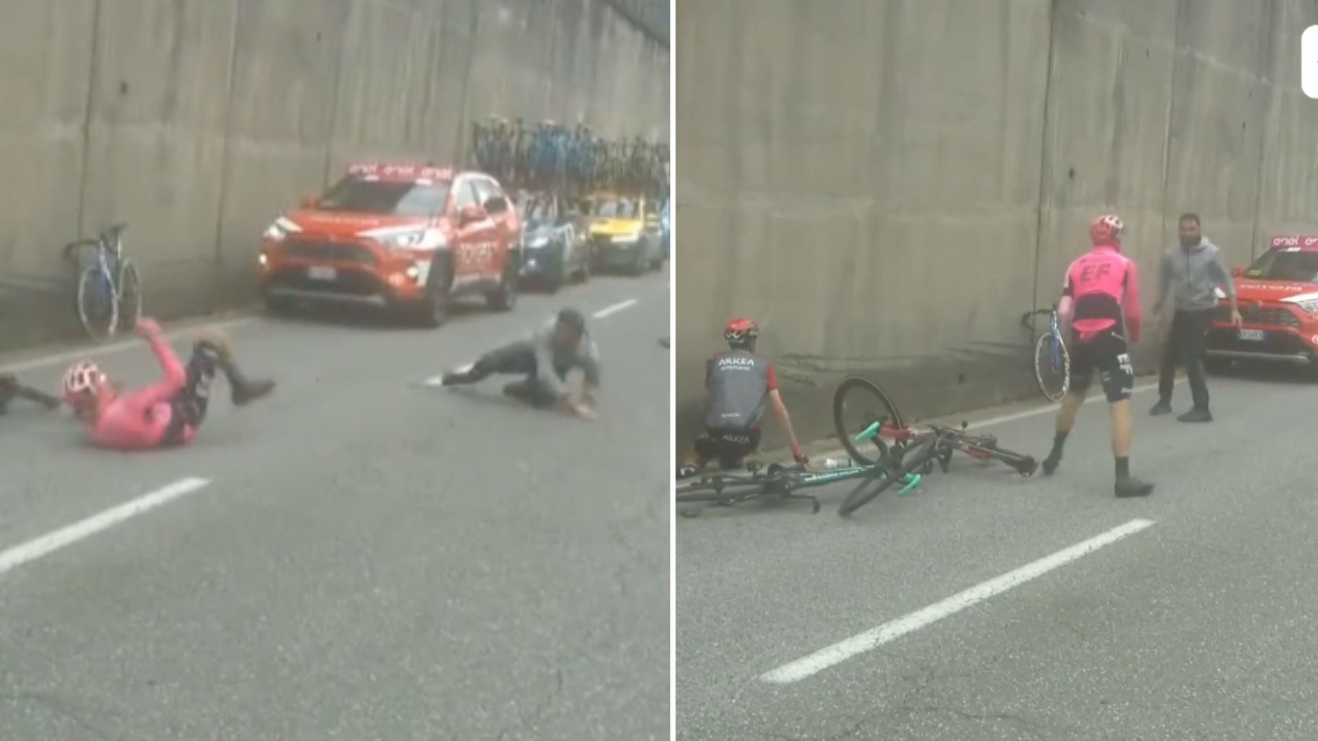 Alberto Bettiol explotó contra asistente del Arkéa Samsic.