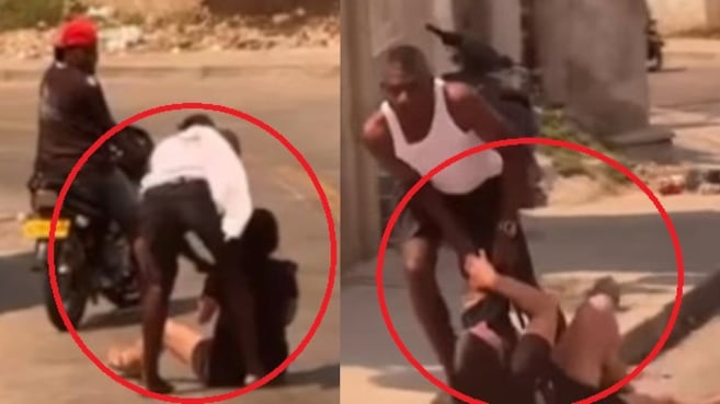 Foto atraco en La Popa en Cartagena a turista extranjera.