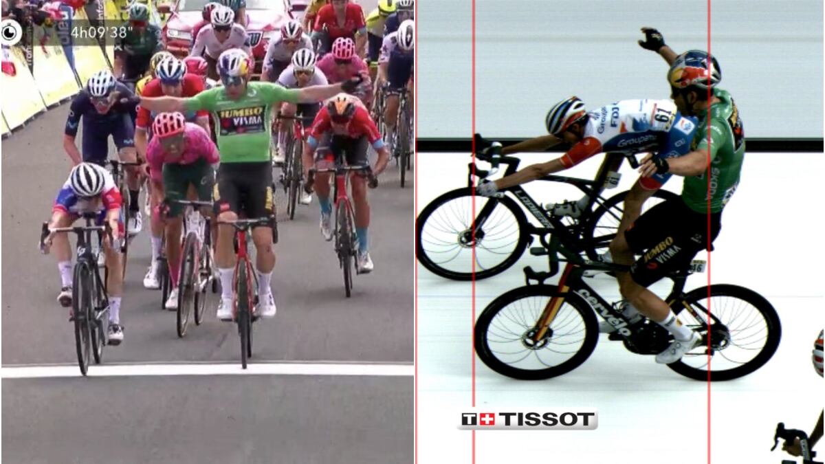 Van Aert festejó antes de tiempo, Gaudu lo madrugó y le quitó el triunfo