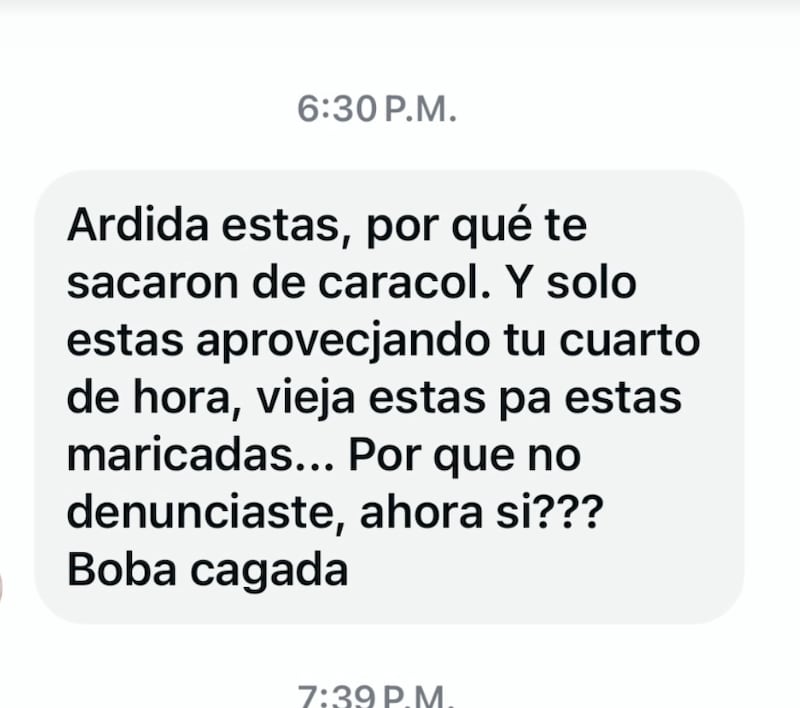 Mónica Rodríguez mostró chats de personas que la critican por recibir denuncias de Caracol
