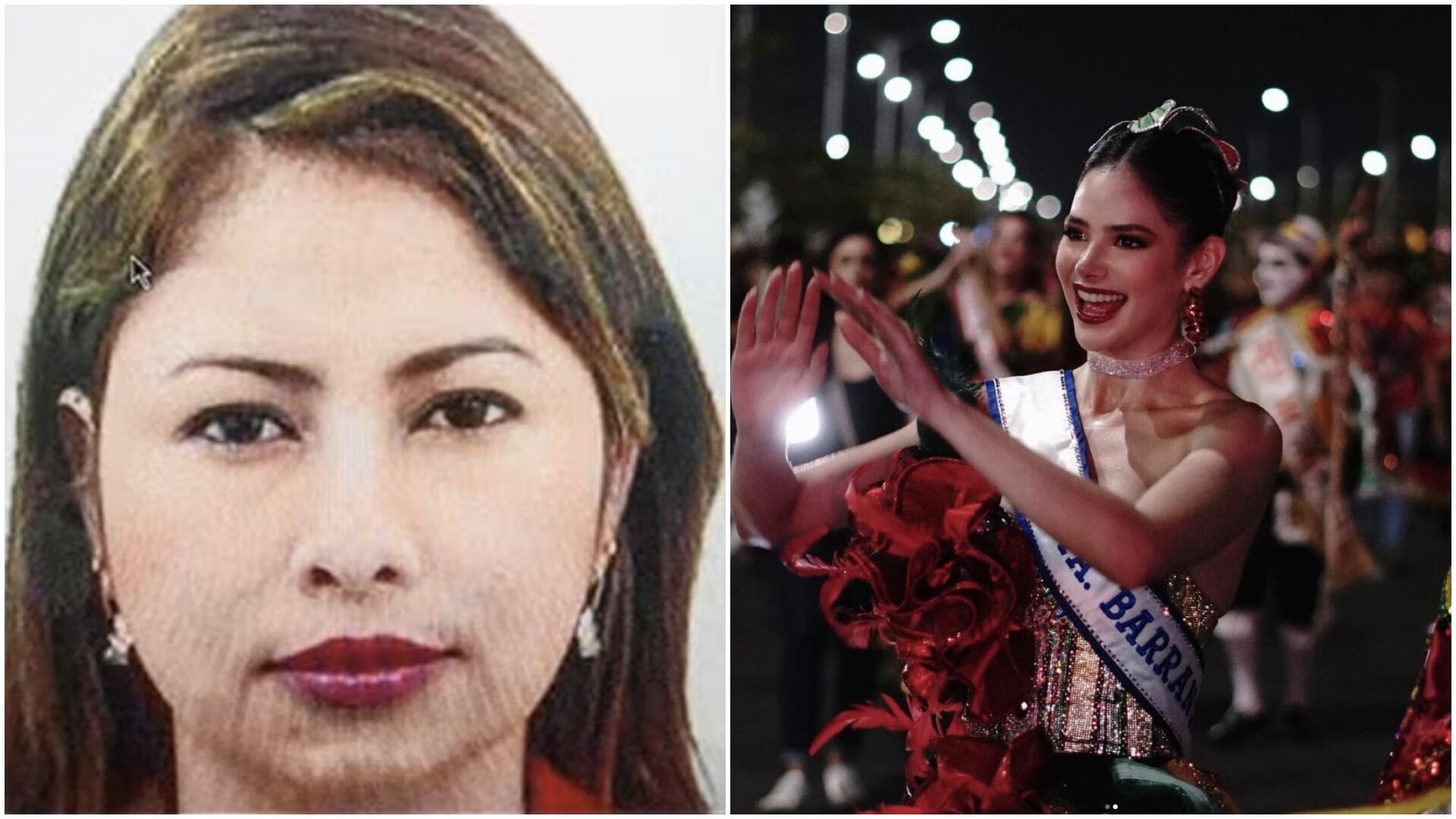 ¿Una corona de espinas? acusan a la mamá de la Srta. Barranquilla de encabezar una red de tráfico (Imagen compartida por Semana donde se ve el rostro la madre de la reina de belleza)