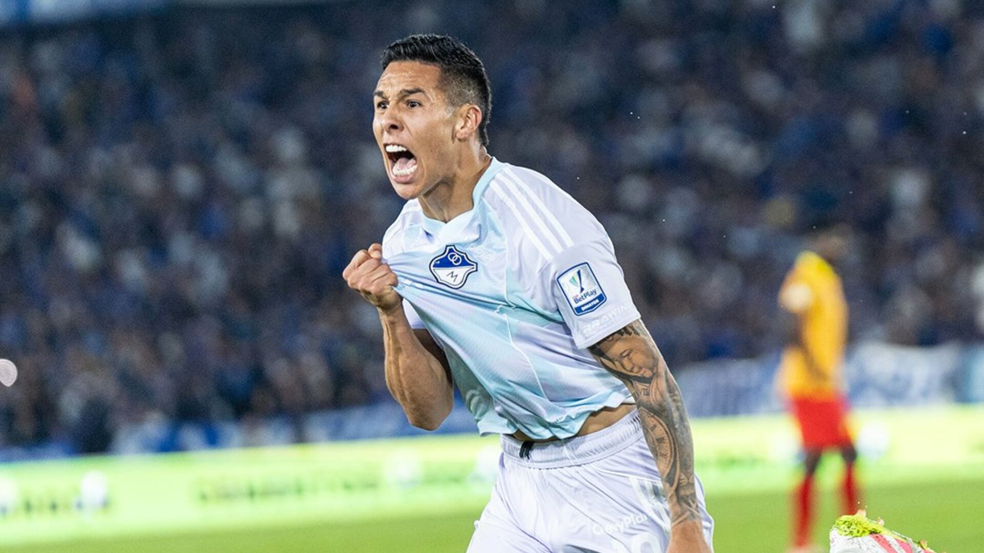 “Mi papá tuvo un accidente”, Mateo García tuvo dedicatoria especial en su primer gol con Millonarios