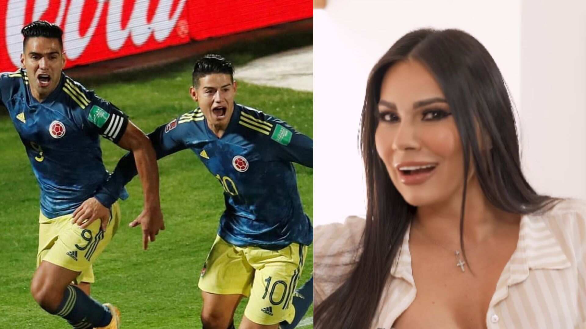 Esperanza Gómez eligió entre Falcao y James para grabar una escena de sus películas.