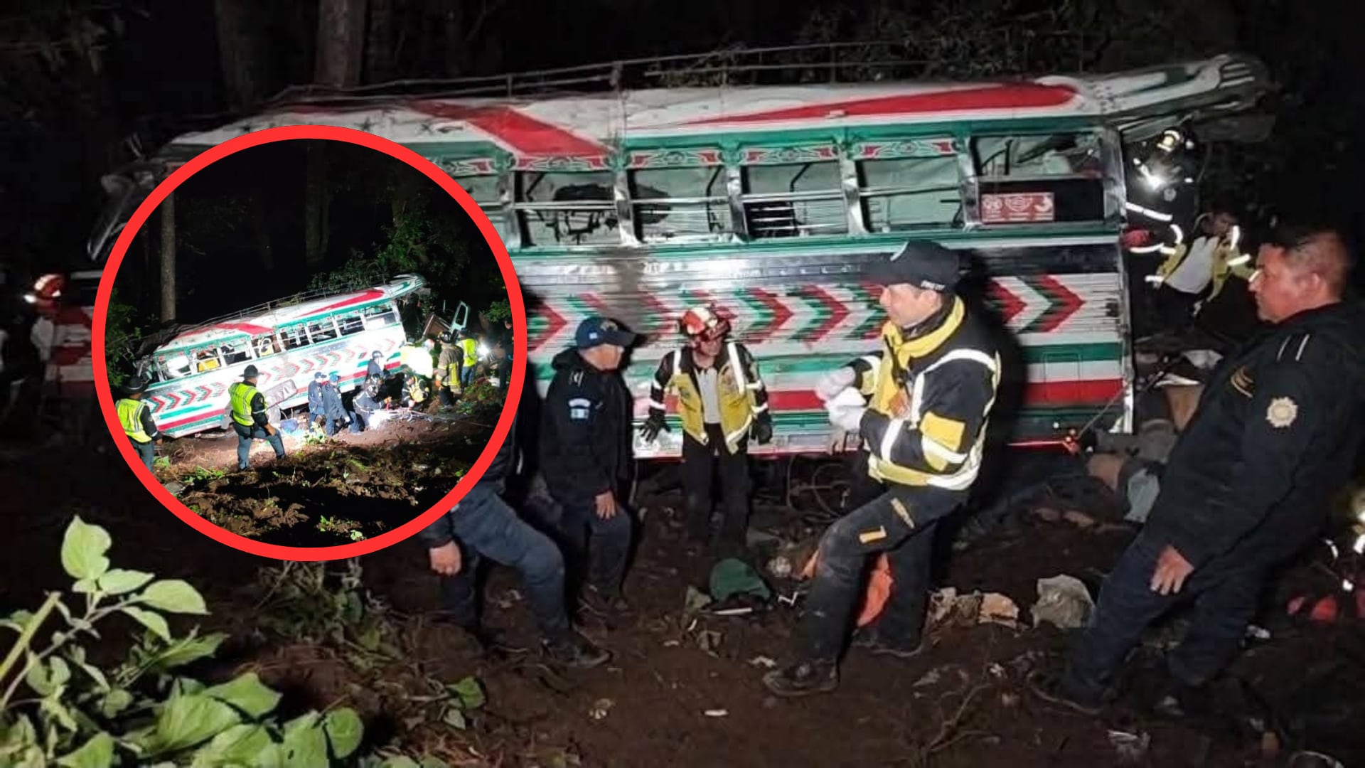 Bus accidentado en Guatemala.