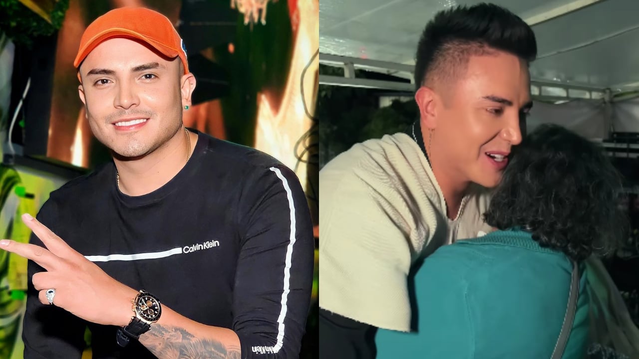 Cantante Alan Ramírez con una seguidora