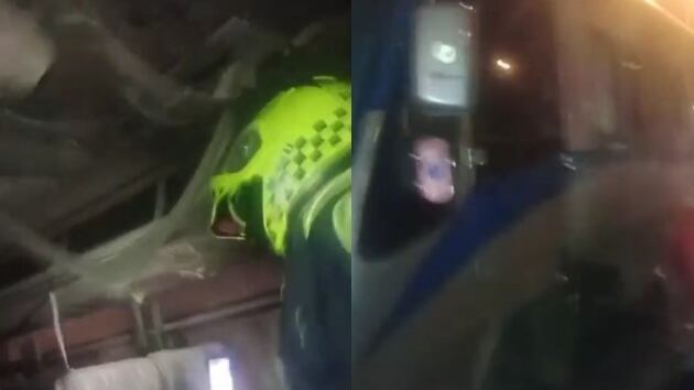 Bus fue quemado en Soacha y hay varias personas quemadas en los hechos.