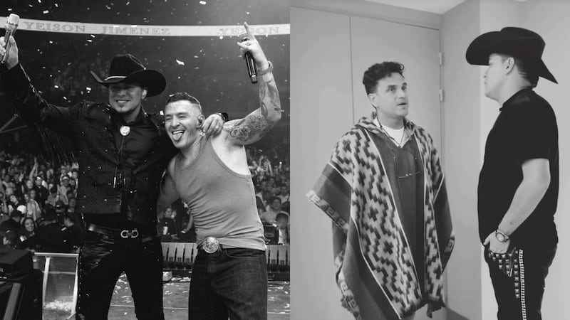 Yeison Jiménez junto a Luis Alfonso y Silvestre Dangond