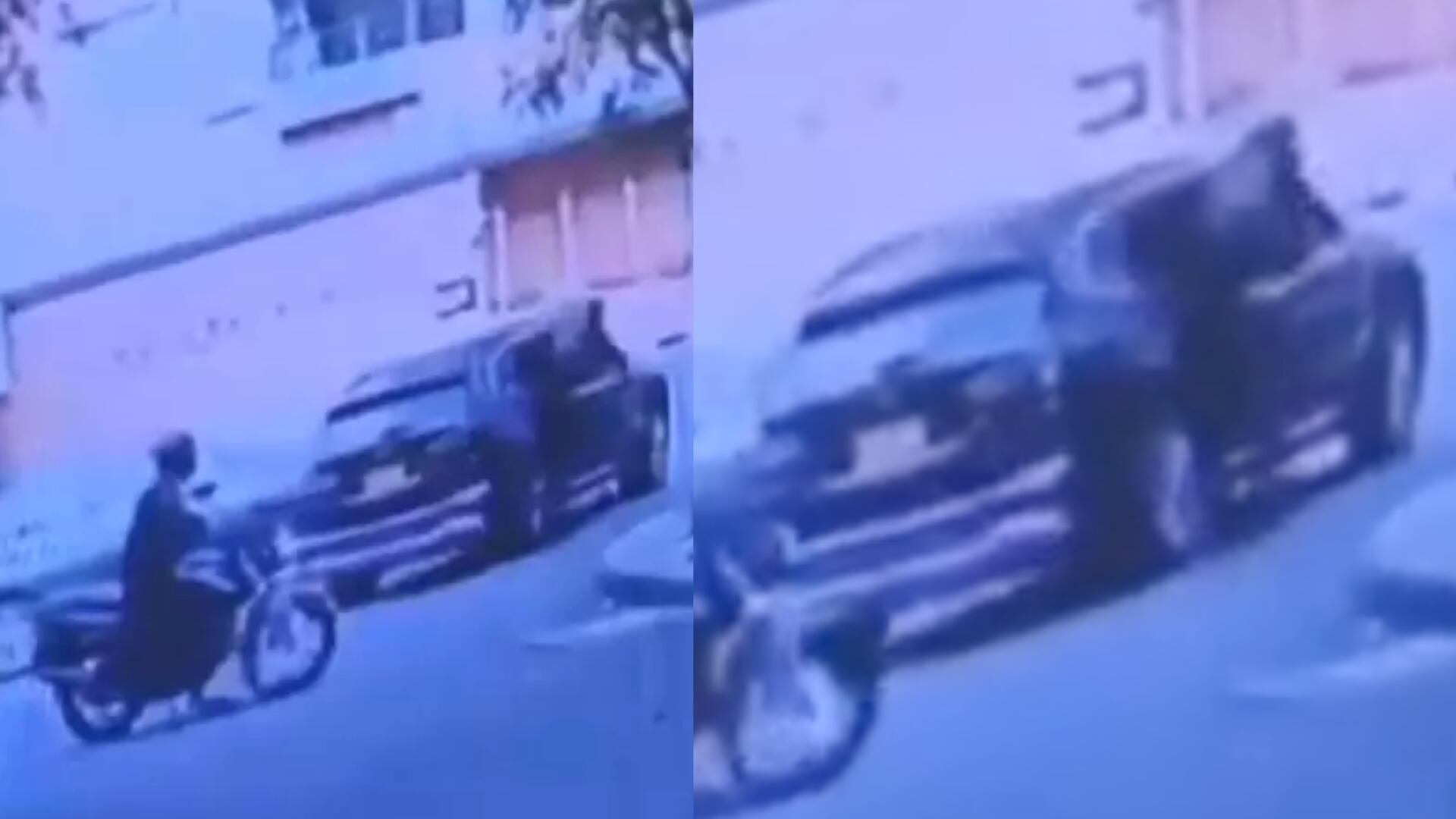 Ladrón fue arrastrado en un carro en Bogotá.