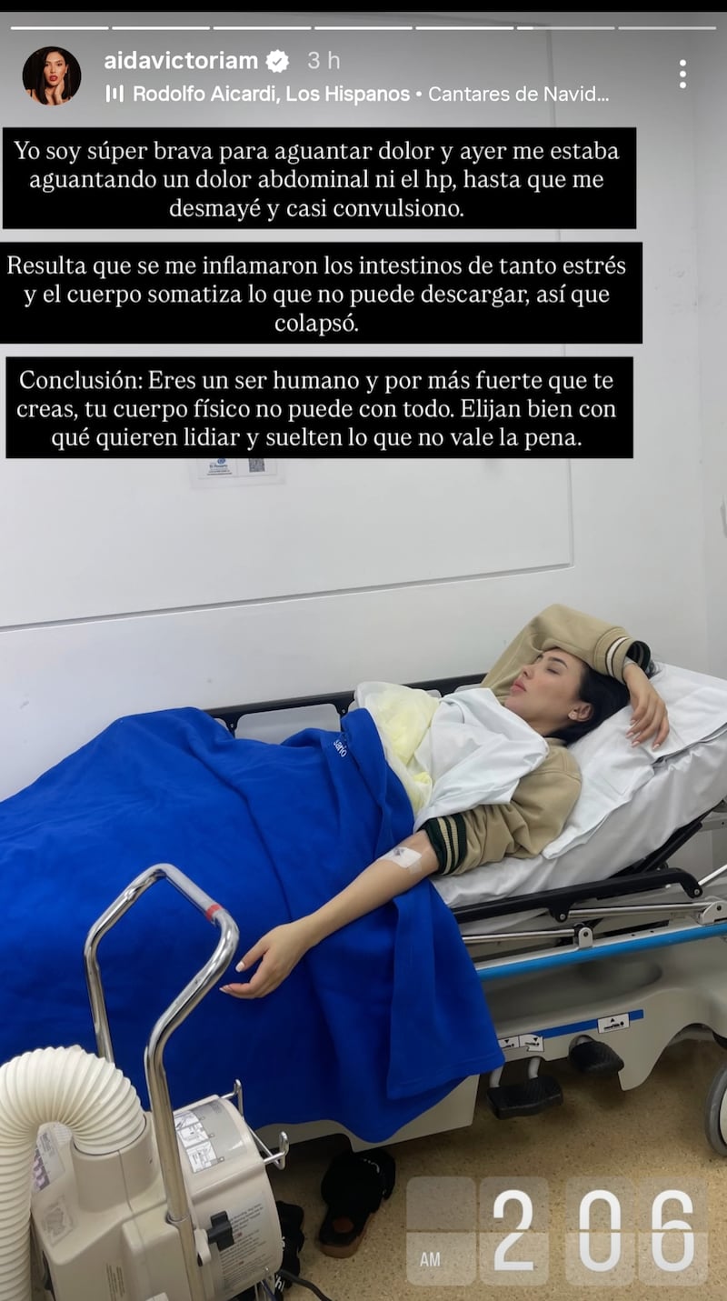 Aida Victoria está hospitalizada a pocos días del inicio de su primera Navidad con su hijo