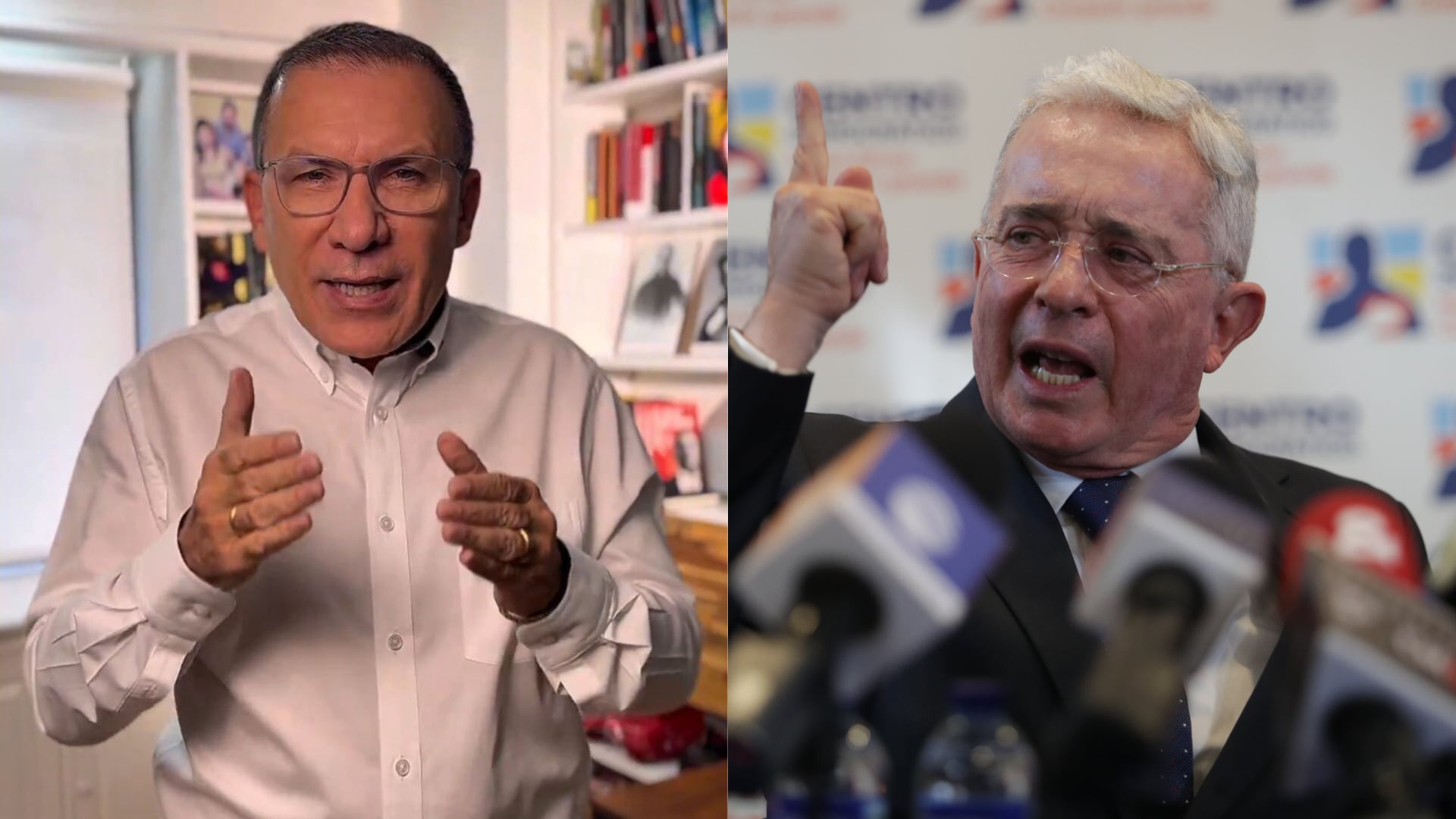 Roy Barreras y Álvaro Uribe