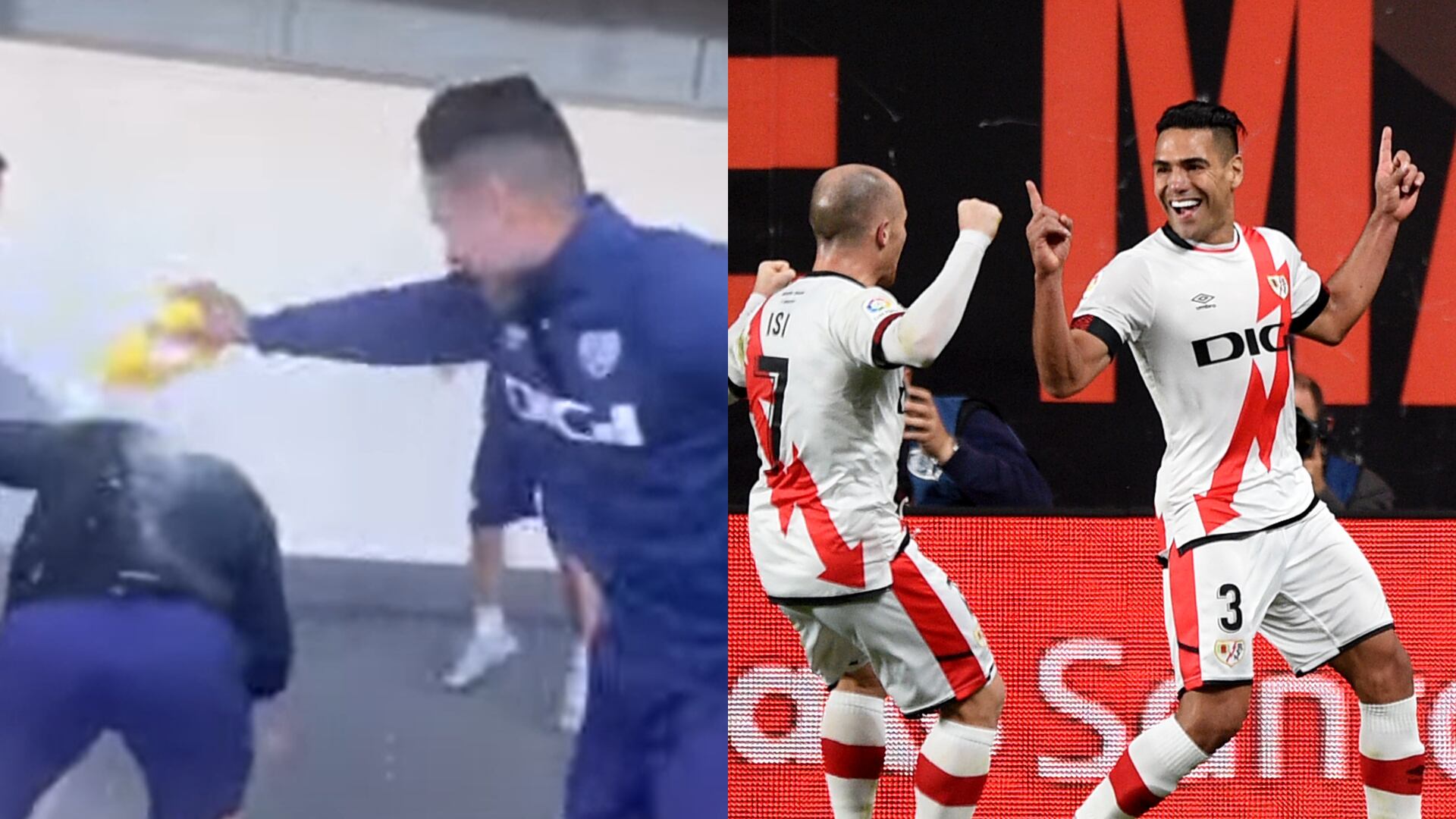 Broma de Falcao a compañero del Rayo Vallecano