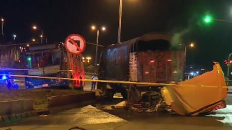 Accidente SITP y tractomula en Bogotá