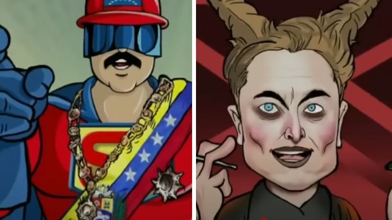 SuperBigote, la caricatura de Maduro, enfrenta a Elon Musk/YouTube
