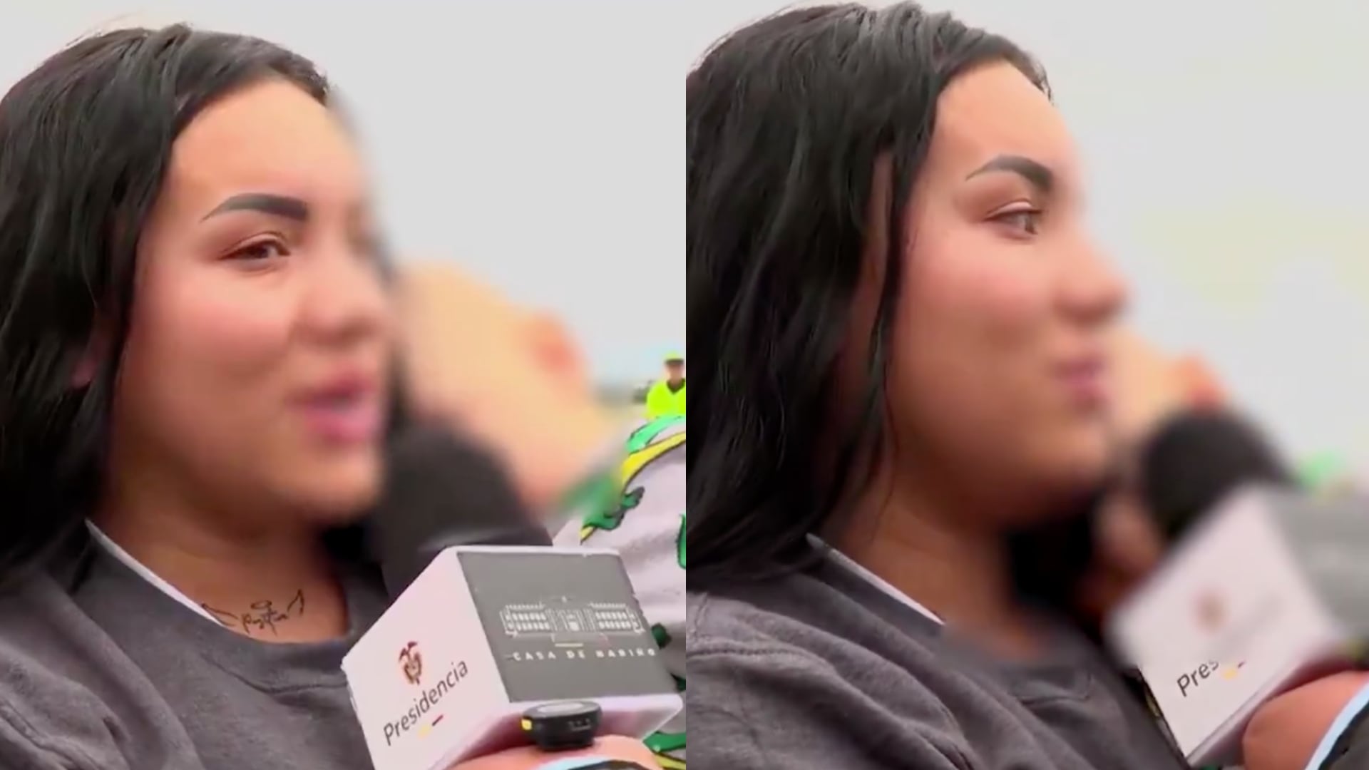 Colombiana deportada de Estados Unidos.