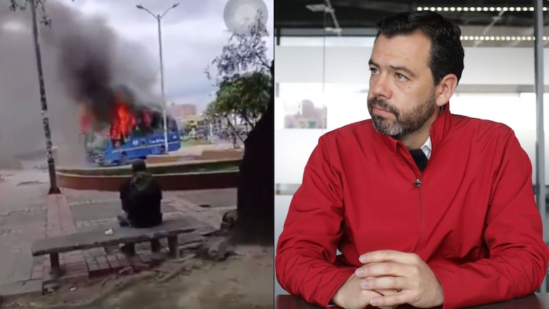 “Quemar un bus es un acto criminal”: Galán reacciona a videos de Sitp ardiendo en llamas