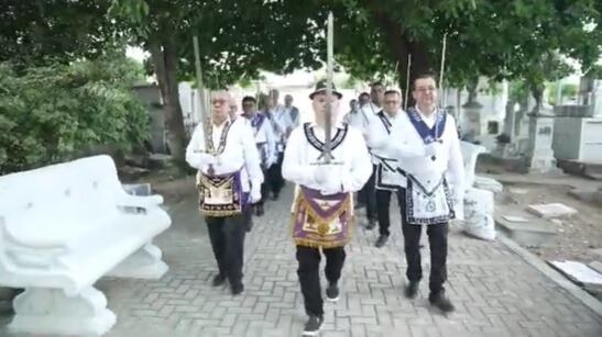 Masones en Colombia comparten ceremonia.