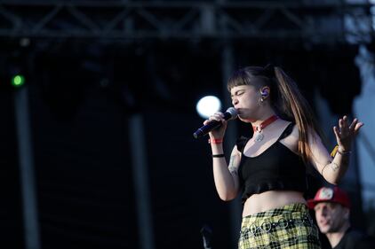 Cuatro Pesos de Propina, de Uruguay, durante su presentación en Rock al Parque 2022 en Bogotá.