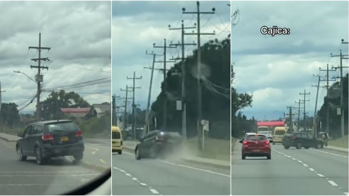 Accidente en vía Cajicá – Zipaquirá: conductor generó caos y ocasionó accidente