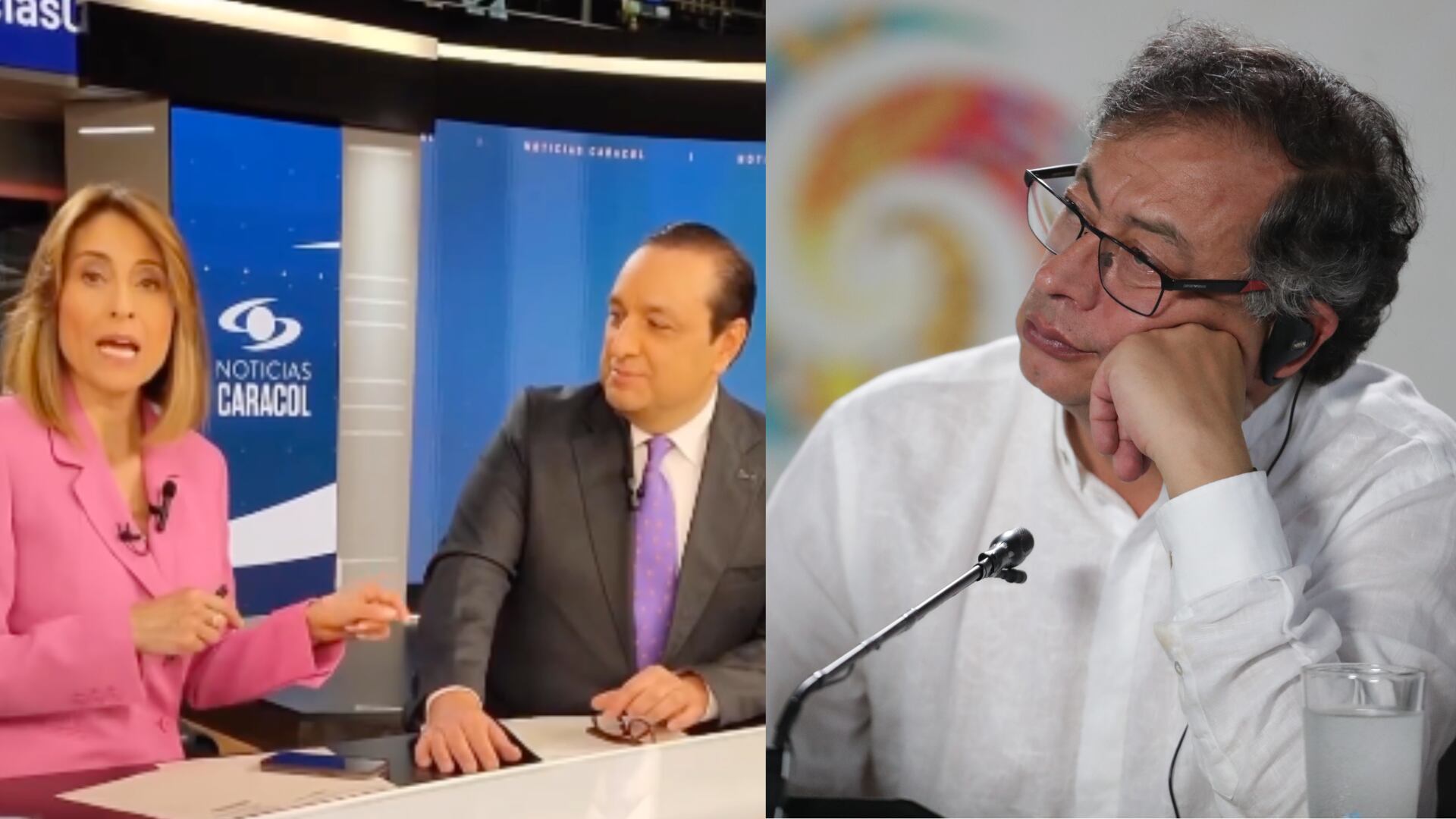 A Gustavo Petro no le gustó 'ni cinco' la publicación de Noticias Caracol.