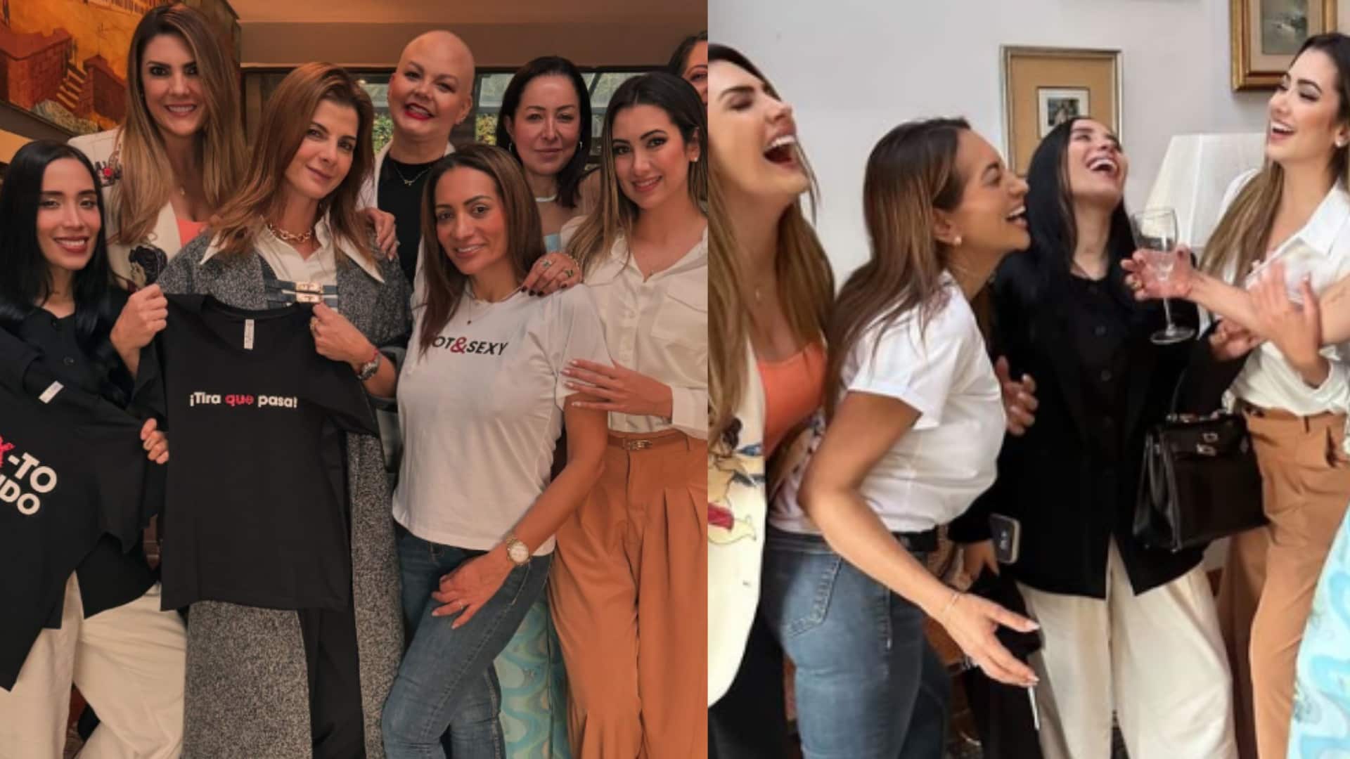 Carolina Cruz, Ana Karina Soto y Flavia Dos Santos celebraron la despedida de soltera de su amiga
