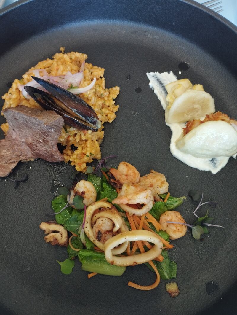 Plato del hotel Hilton Santa Marta.