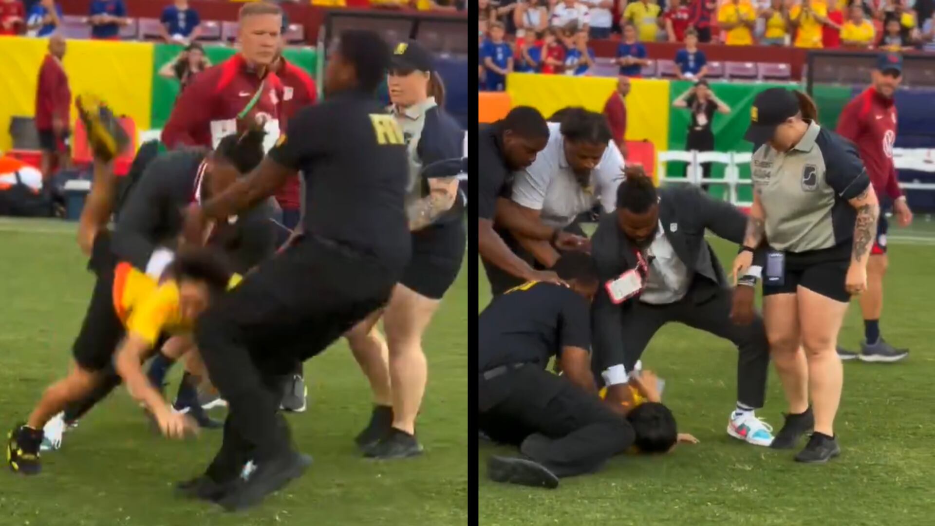 Hinchas de Selección Colombia recibieron respuesta violenta de la seguridad estadounidense