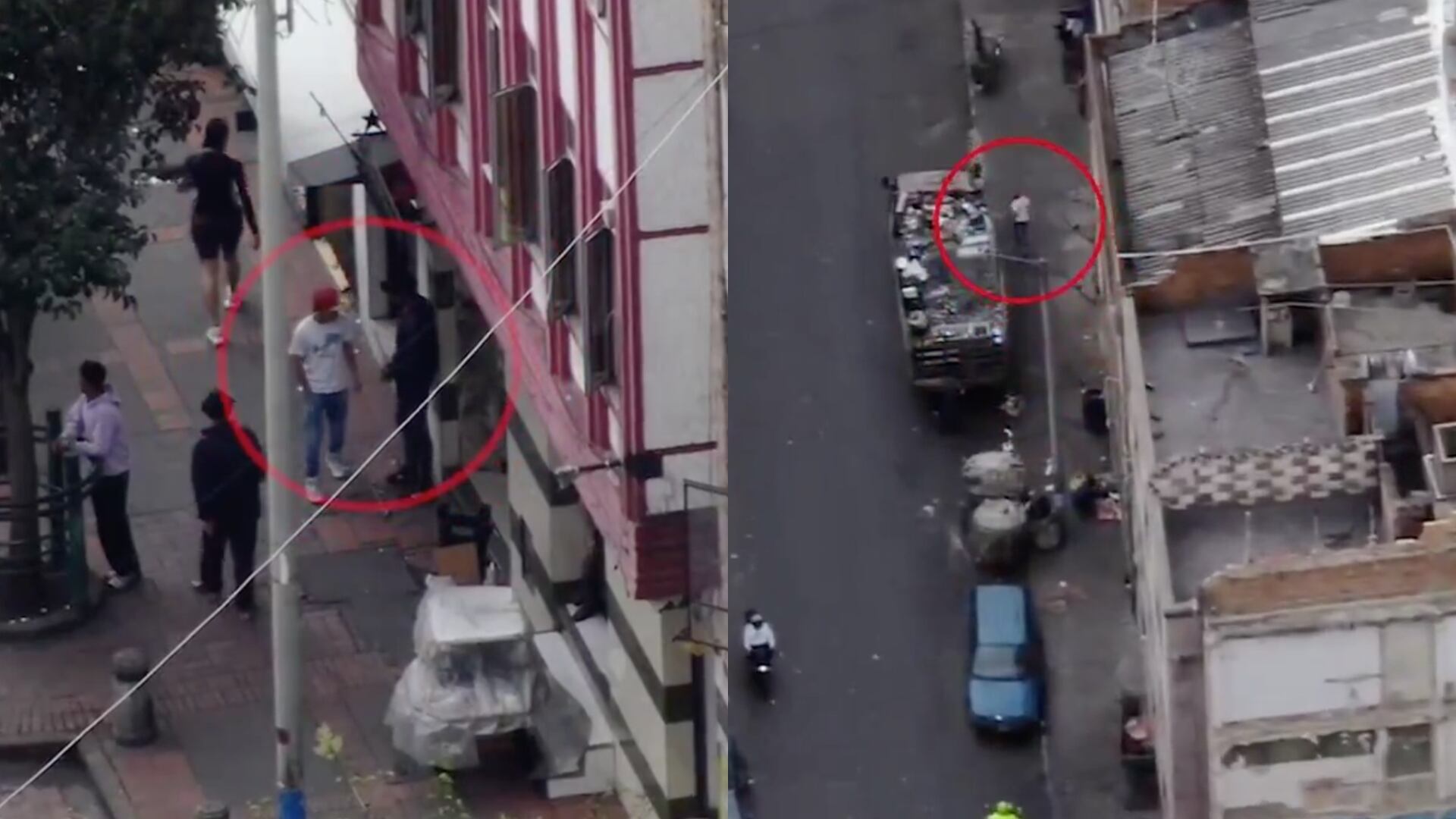 Policía de Bogotá capturó a dos vendedores de estupefacientes por medio de un drone.