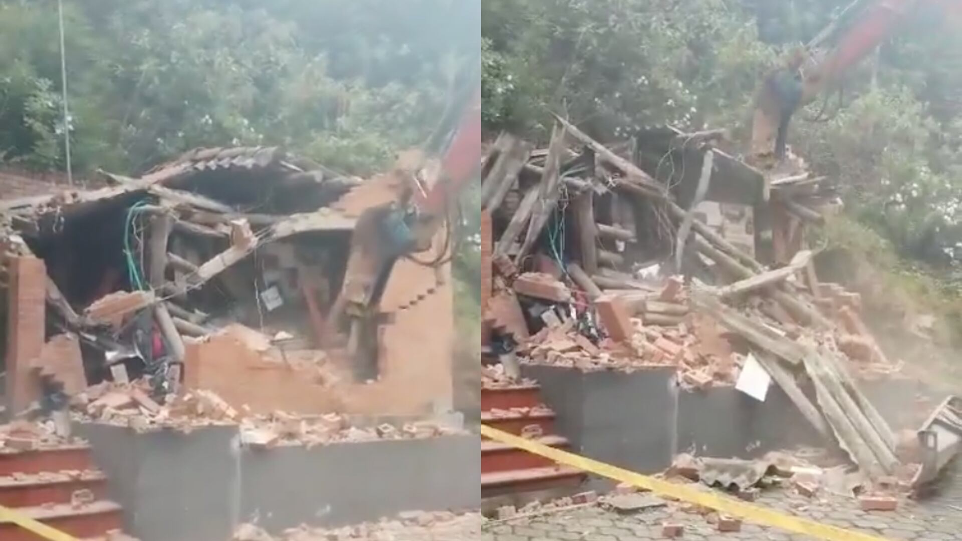La demolición del predio fue en El Pauche Bagazal, localidad de Chapinero, en los cerros orientales de Bogotá.