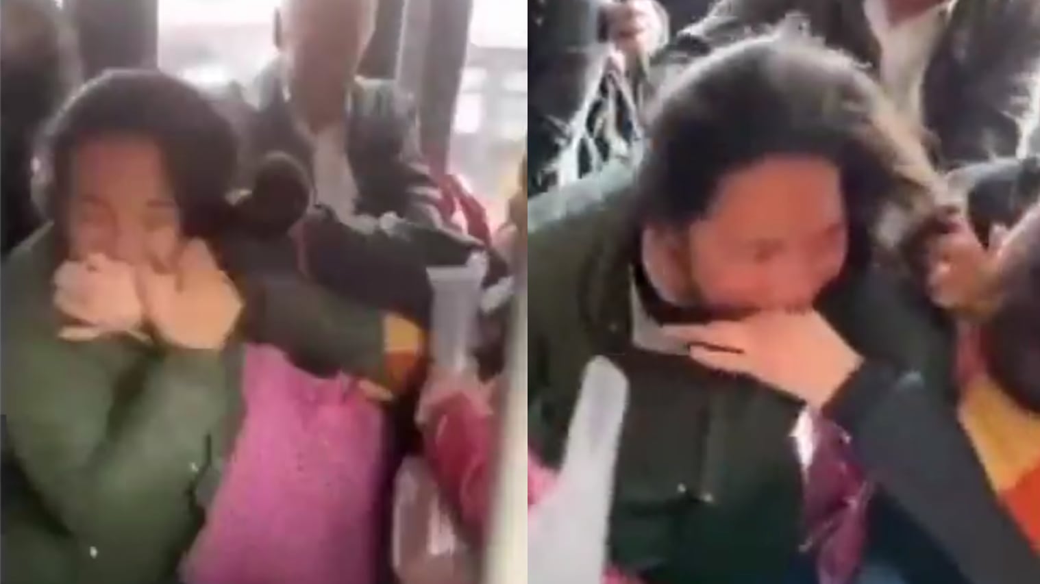 Dos mujeres se pelearon hasta con mordiscos en TransMilenio