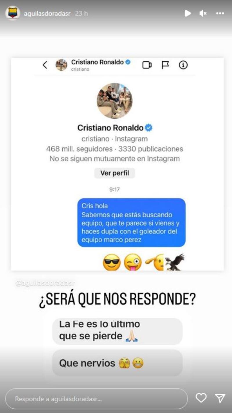 Cristiano Ronaldo es tentado por Águilas Doradas para jugar en Colombia