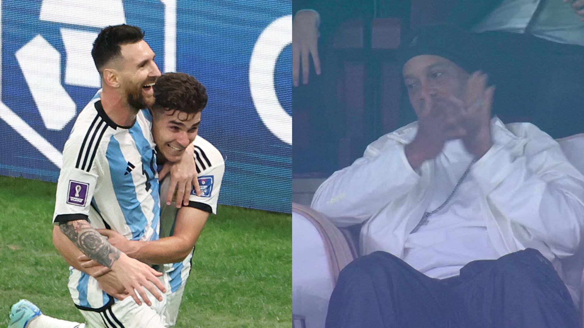 Ronaldinho aplaudió a Julián Álvarez por su gol a Croacia en las semifinales del Mundial Qatar 2022