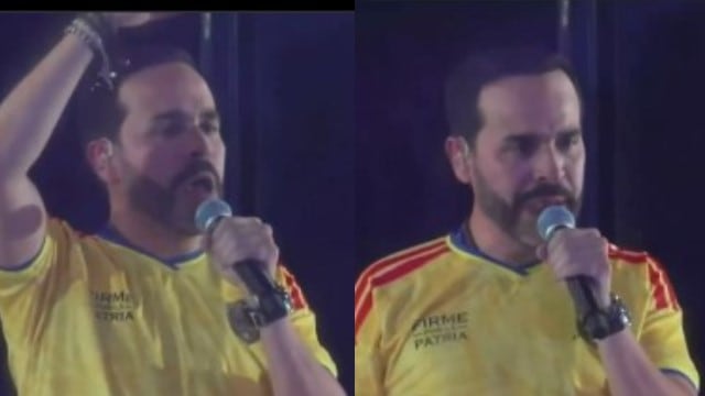 Foto el primer discurso de Abelardo de la Espriella como presidente electo.