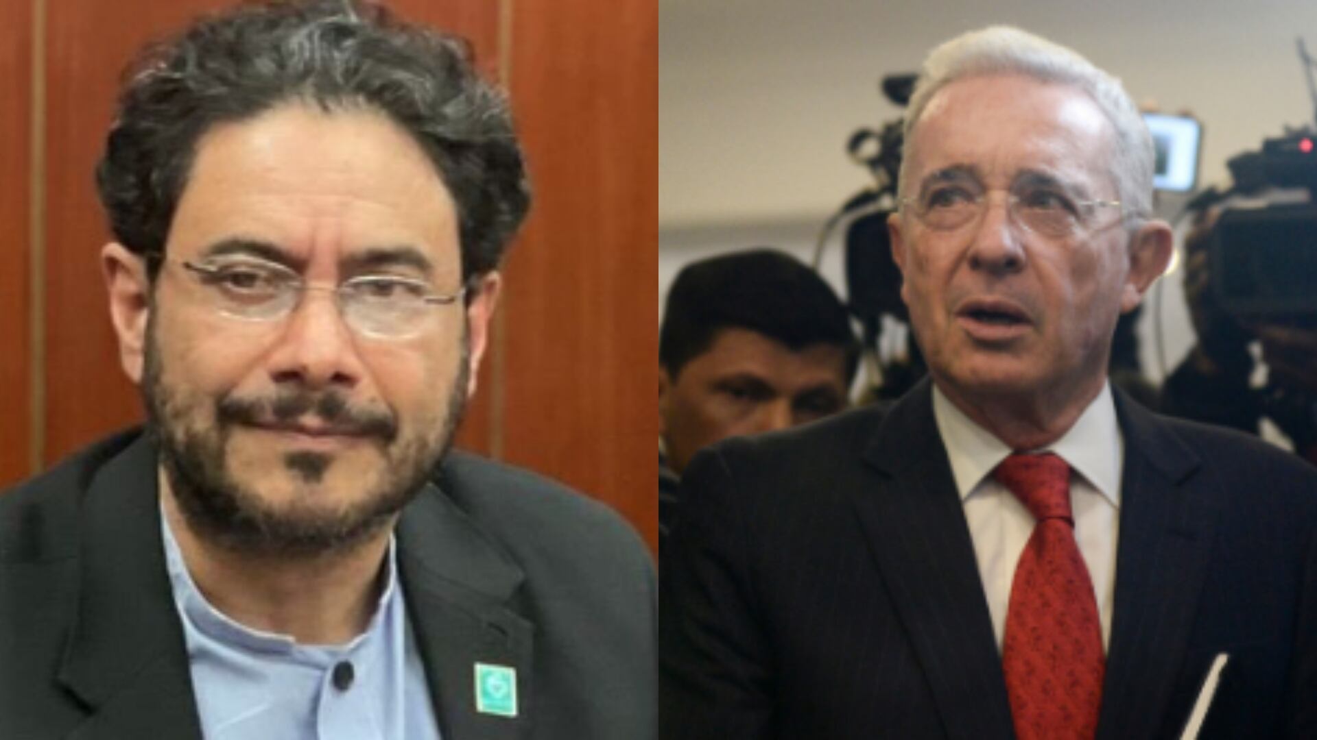 Iván Cepeda y el expresidente Álvaro Uribe.