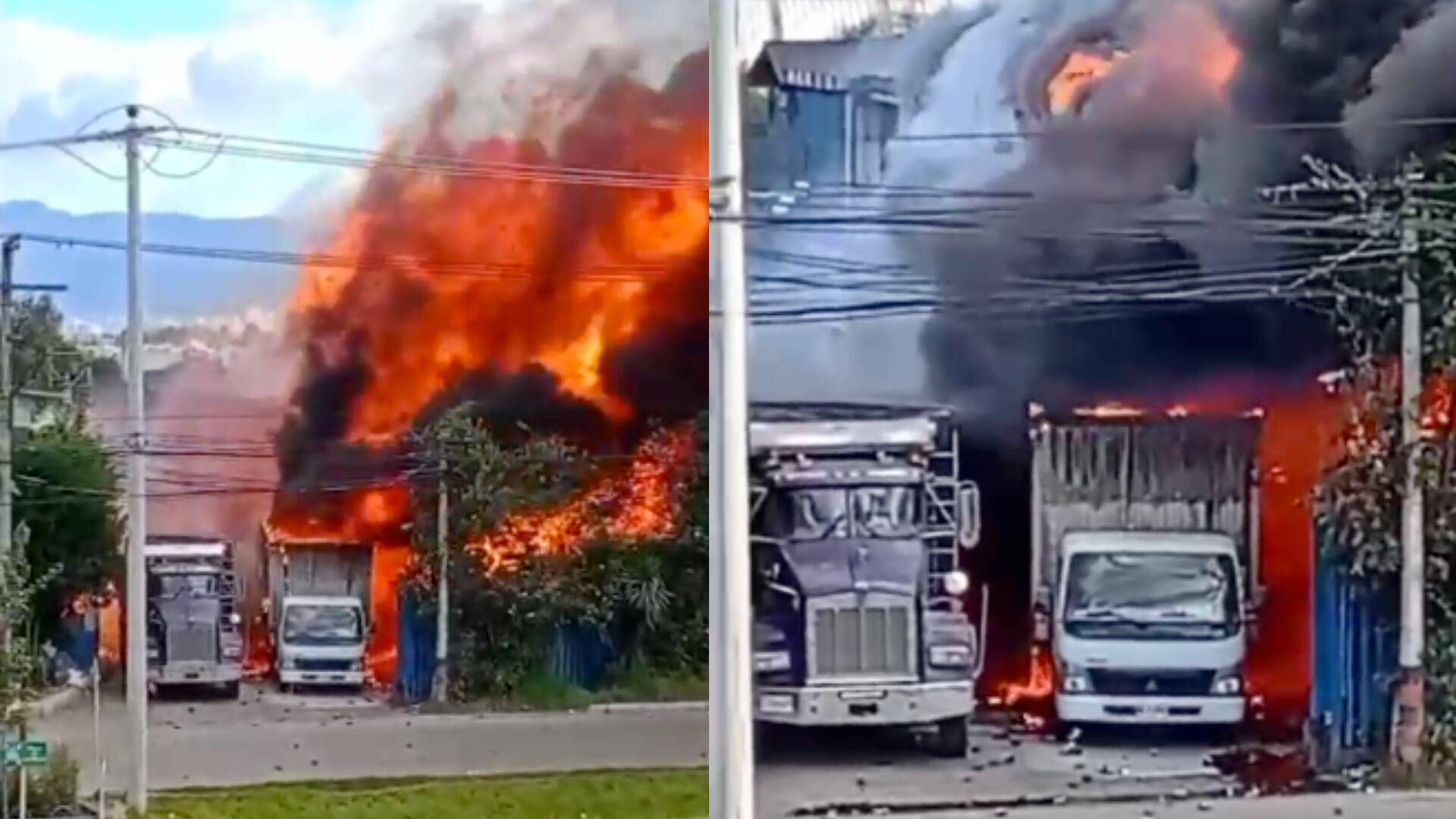 Impresionante incendio consume bodega en la salida de la calle 80: Bomberos atienden la emergencia