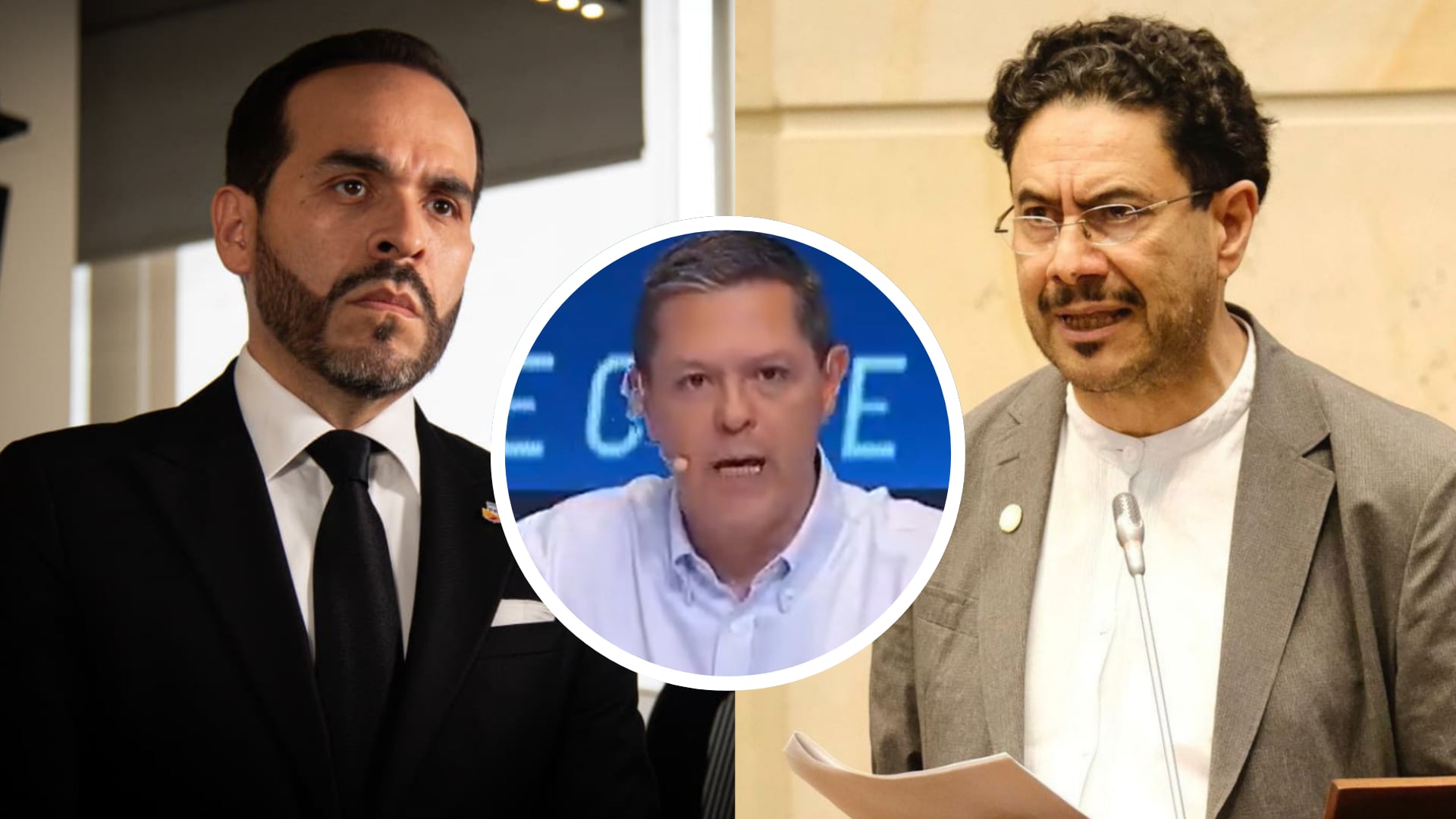 Abelardo de la Espriella, Iván Cepeday Juan Roberto Vargas.