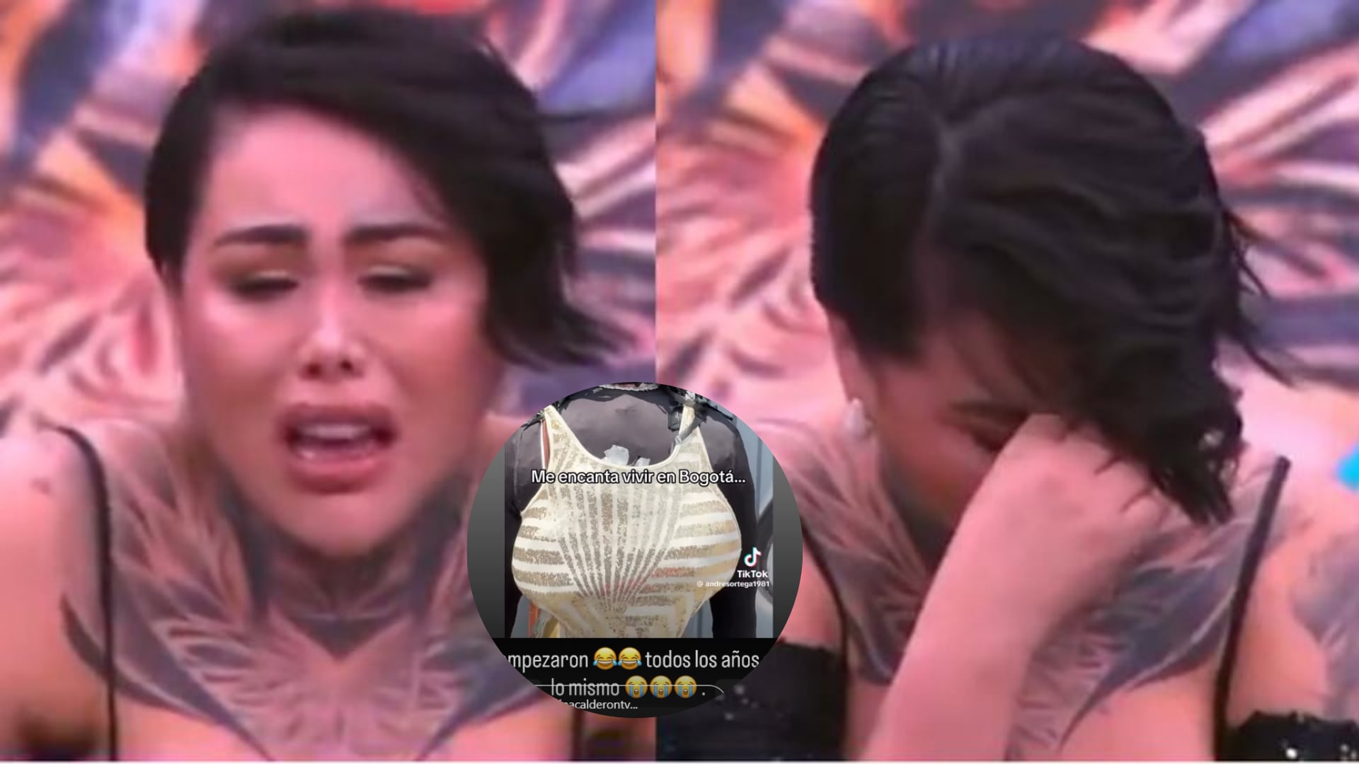 En Bogotá le hicieron gracioso muñeco de año viejo a Yina Calderón