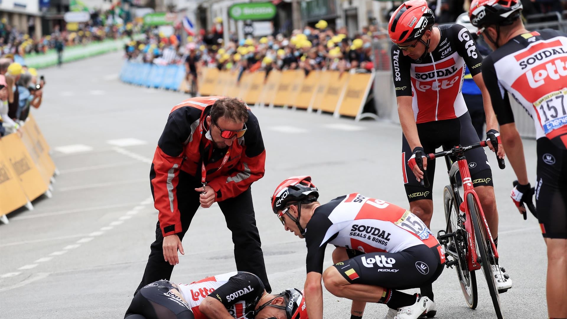 Informe médico de los ciclistas accidentados en la tercera etapa del Tour de Francia