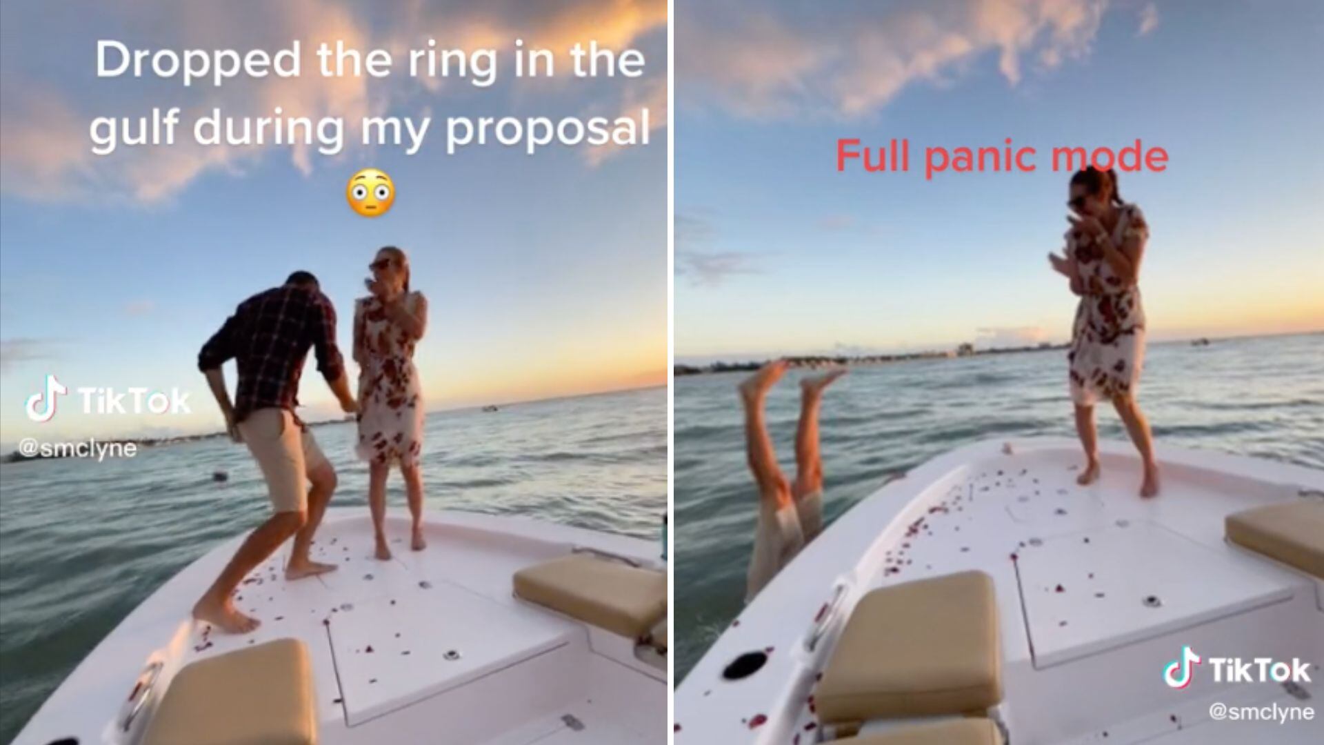 A hombre se le cae anillo de boda al mar