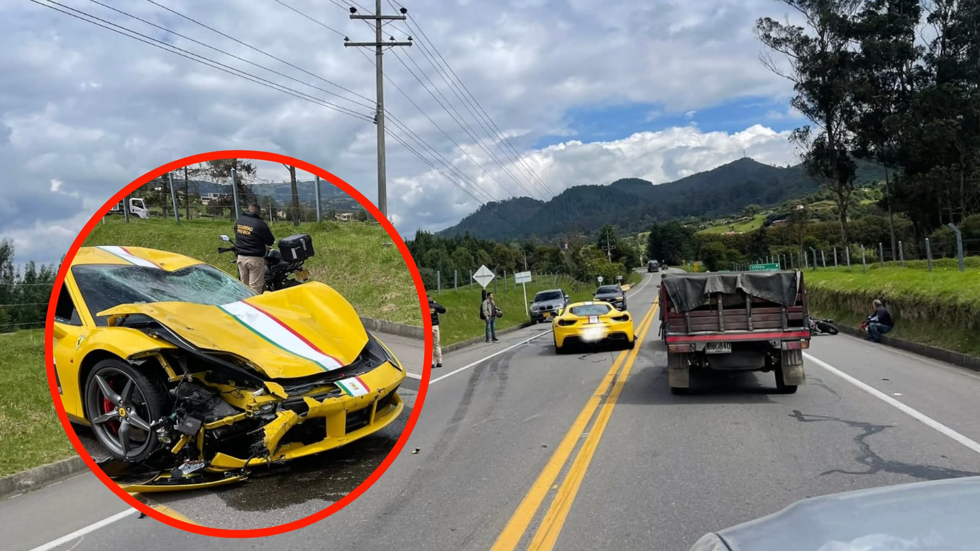 Accidente en la vía La Calera - Sopó.