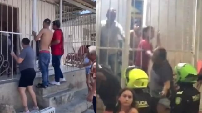 Foto riña por chisme en barrio Rebolo terminó en enfrentamiento con machetes y cinco personas ante la Policía.