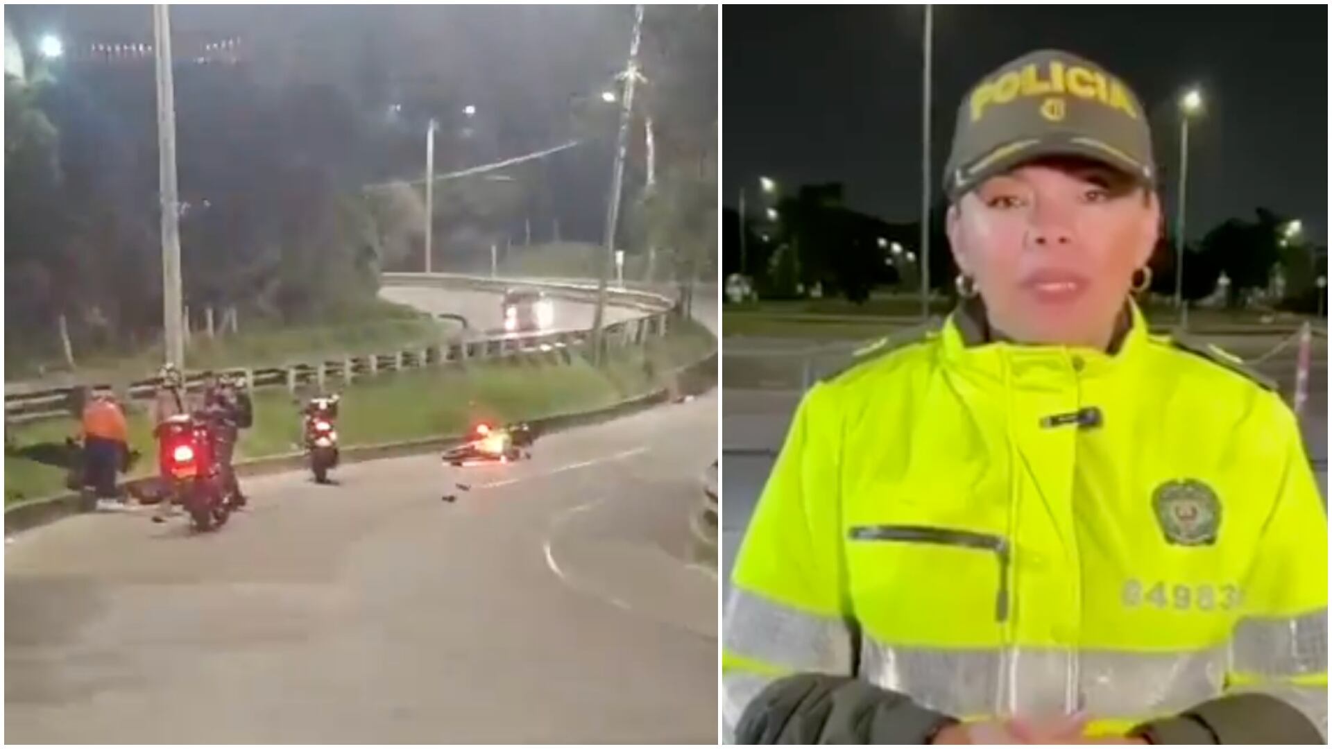 Policías se accidentaron en motocicleta durante un operativo y les robaron un arma de dotación (Redes sociales)