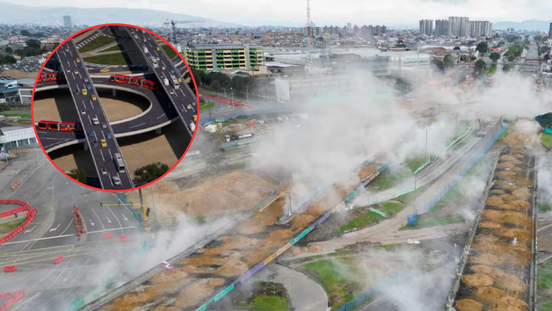 Puentes de Las Américas con 13 en Bogotá: esto durará hacer la glorieta