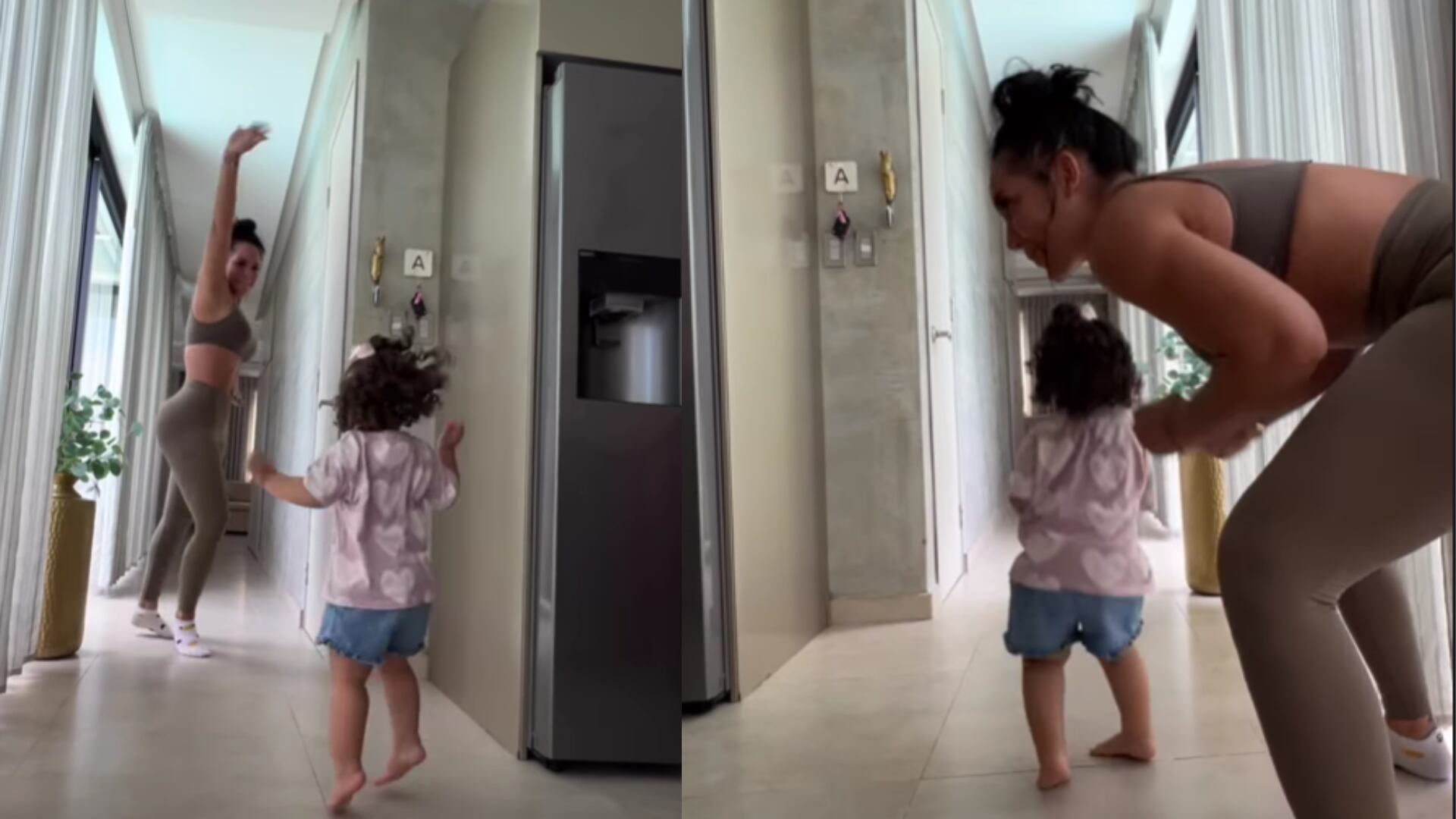 Andrea Valdiri mostró las habilidades de Adhara para bailar merengue