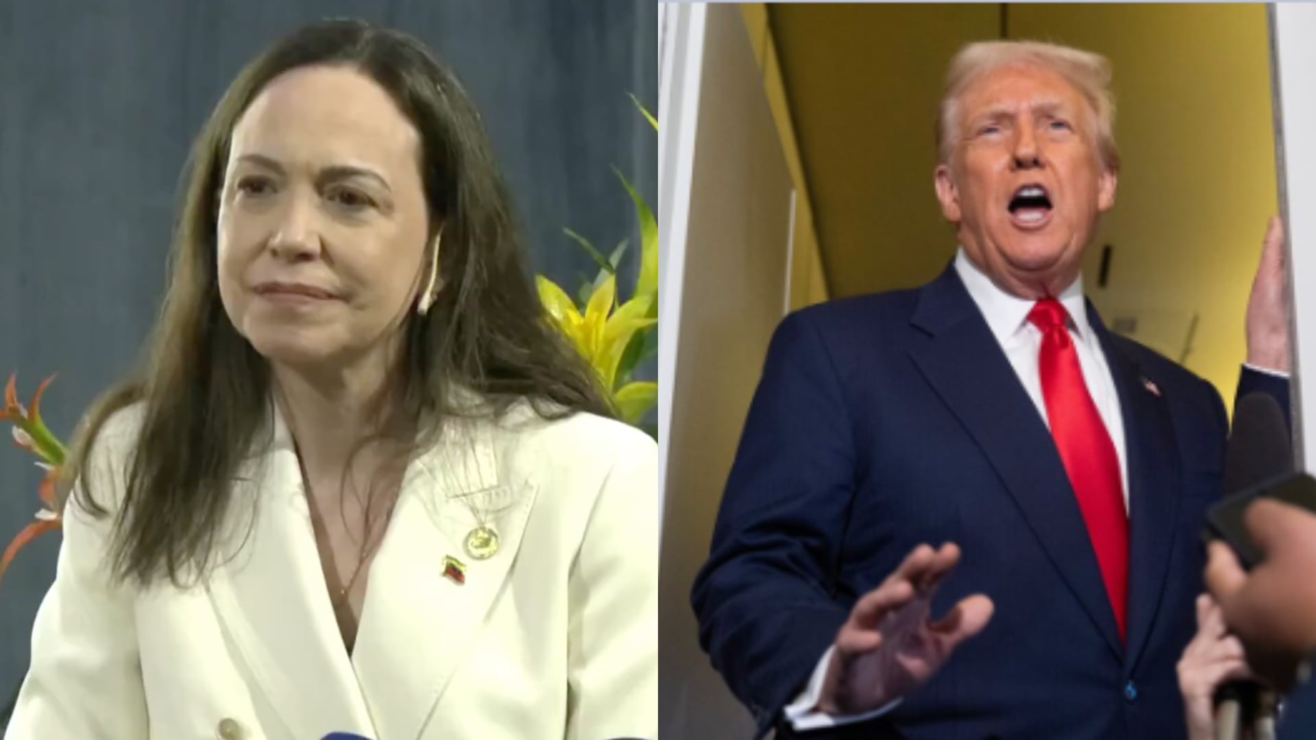 María Corina Machado dedicó su premio Nobel de Paz a Donald Trump.