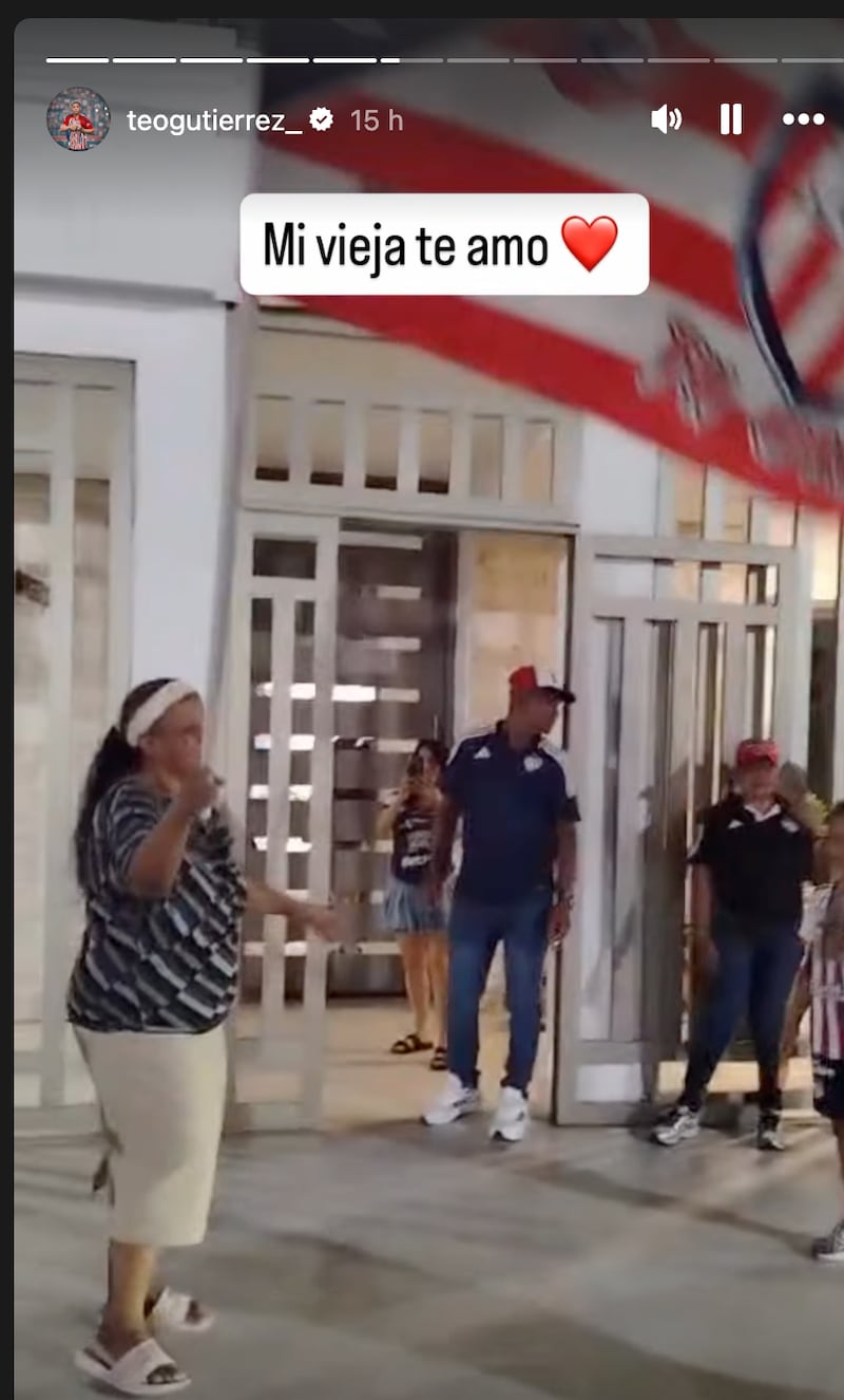 Así celebró la mamá de Teófilo Gutiérrez el título de su hijo con el Junior