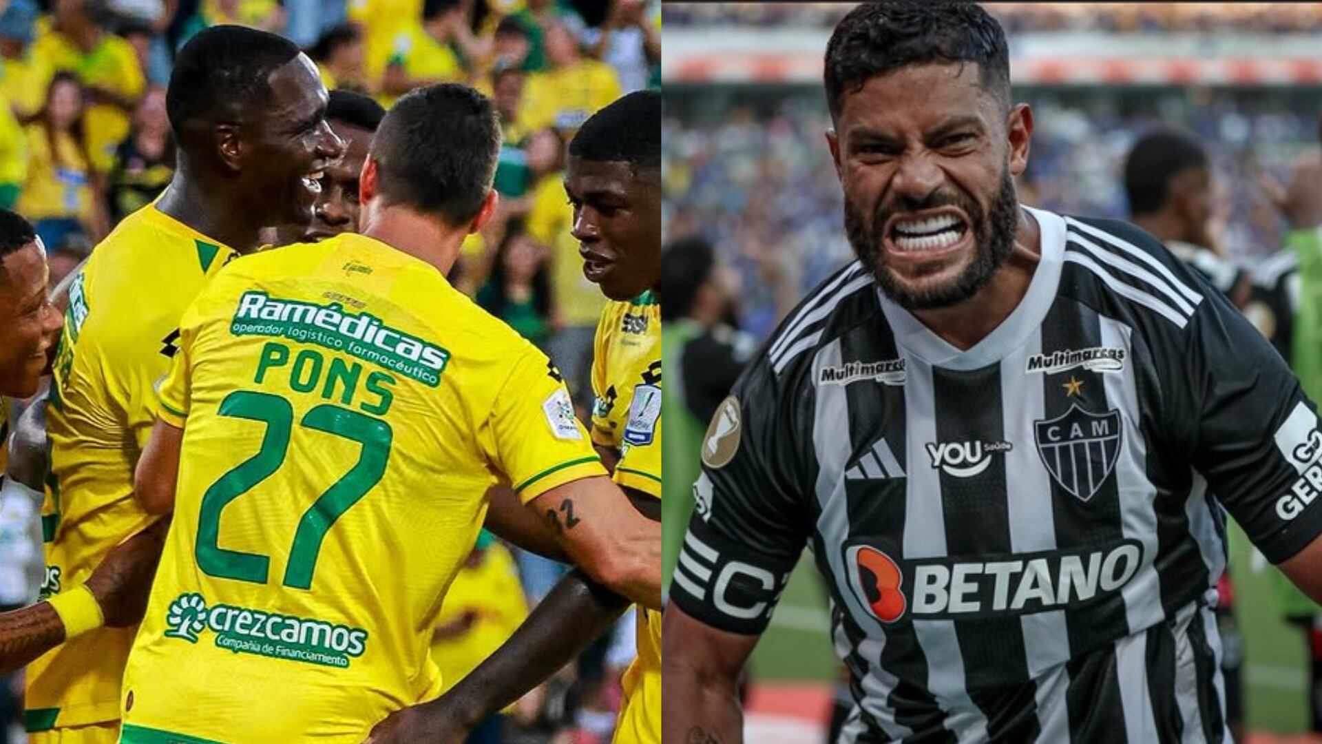 Bucaramanga y Atlético Mineiro - Fotos: Redes sociales de los equipos