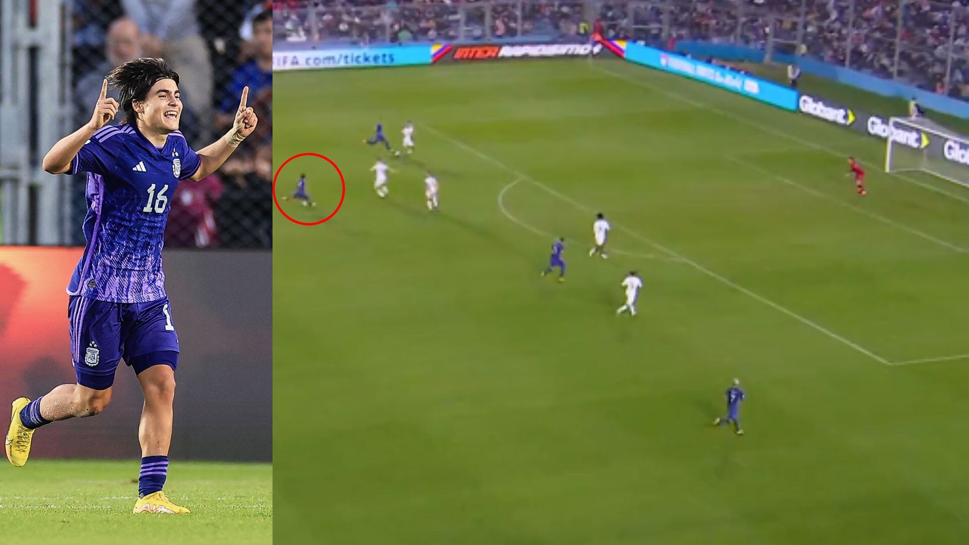 Luka Romero marcó uno de los mejores goles del Mundial Sub-20 de Argentina.