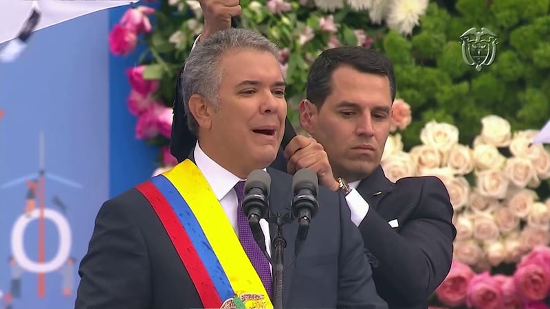 Posesión de Iván Duque en 2018.