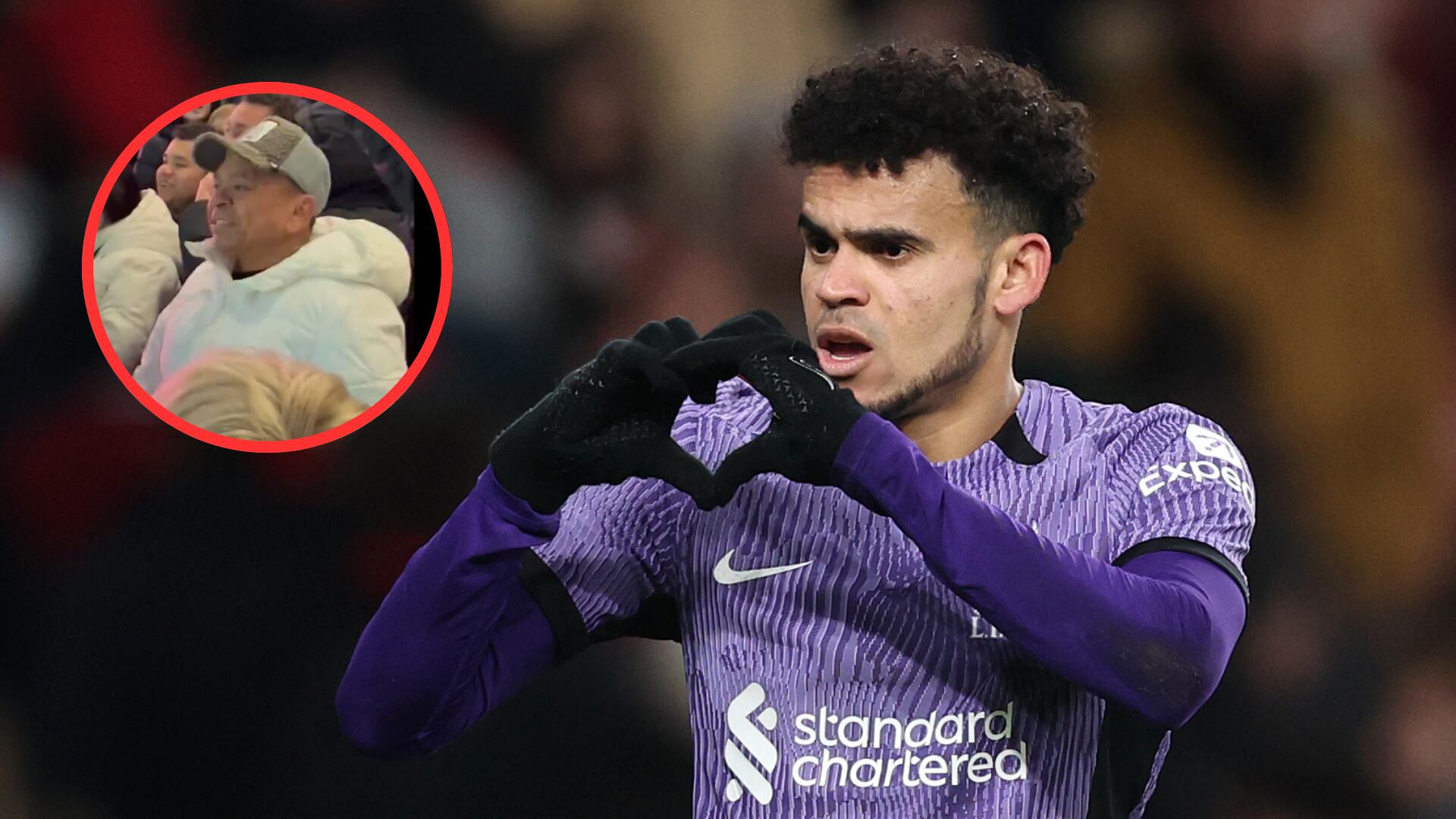 Mane Díaz, Papá de Luis Díaz, causó furor con su celebración por el gol de su hijo frente al Arsenal