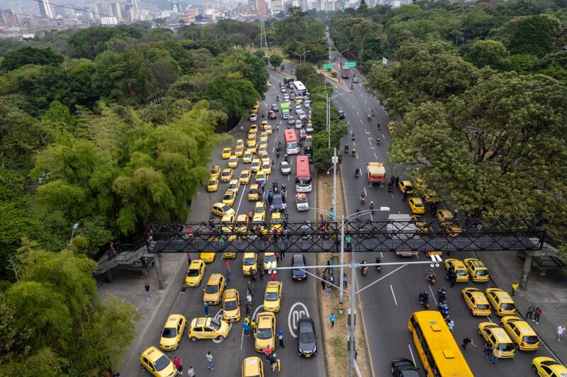 Paro de taxistas en Medellín 9 de agosto
